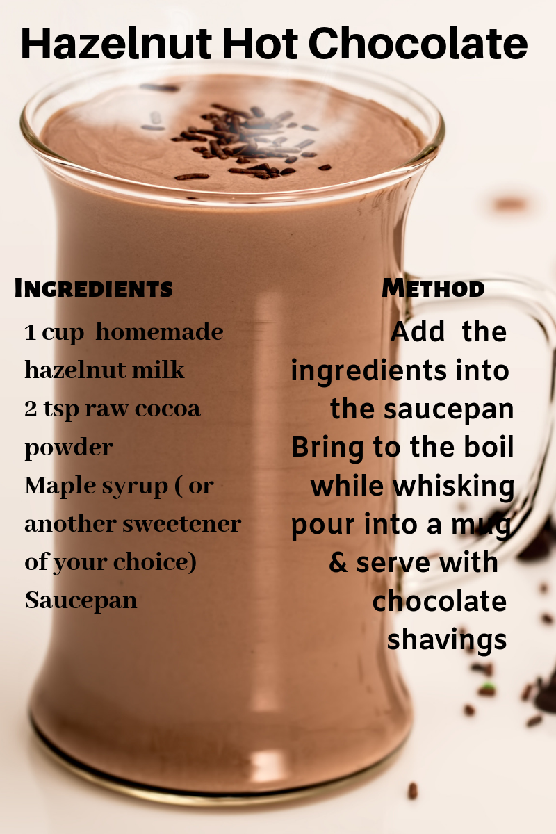 Hazelnut hot chocolate